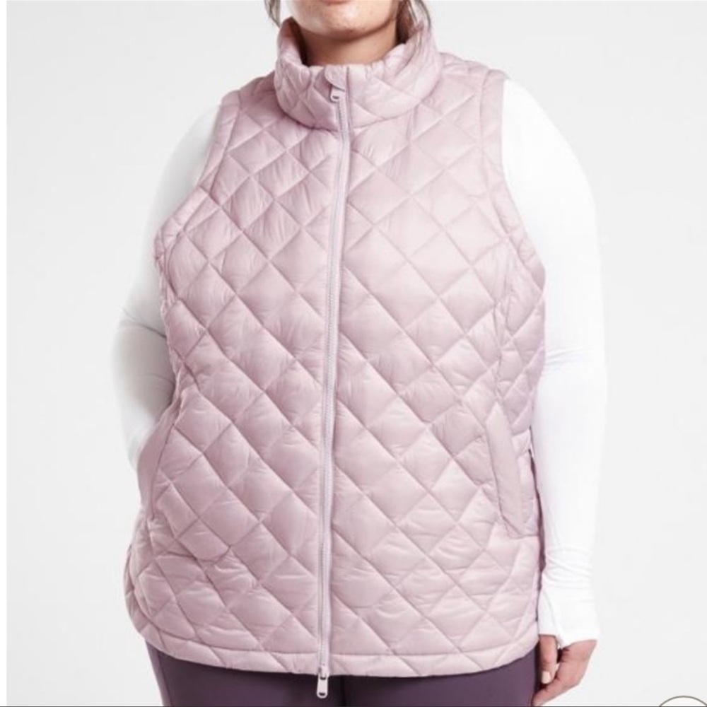 Athleta Vest Whisper Featherless Vest in Shasta Purple Sz 2x Worn once